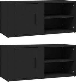 vidaXL - Tv-meubels - 2 - st - 80x31,5x36 - cm - bewerkt - hout - zwart