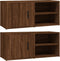 vidaXL - Tv-meubels - 2 - st - 80x31,5x36 - cm - bewerkt - hout - bruin - eikenkleur