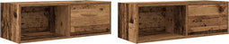 vidaXL - Tv-meubels - 2 - st - 80x31x25,5 - cm - bewerkt - hout - oud - houtkleurig