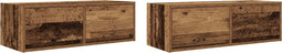 vidaXL - Tv-meubels - 2 - st - 80x31x25,5 - cm - bewerkt - hout - oud - houtkleurig