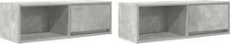 vidaXL - Tv-meubels - 2 - st - 80x31x25,5 - cm - bewerkt - hout - betongrijs