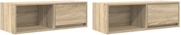 vidaXL - Tv-meubels - 2 - st - 80x31x25,5 - cm - bewerkt - hout - sonoma - eikenkleurig