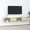 vidaXL - Tv-meubels - 2 - st - 80x31x25,5 - cm - bewerkt - hout - sonoma - eikenkleurig