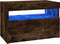 vidaXL - Tv-meubels - 2 - st - met - LED-verlichting - 60x35x40 - cm - gerookt - eiken