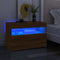 vidaXL - Tv-meubels - 2 - st - met - LED-verlichting - 60x35x40 - cm - bruineikenkleur