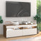 vidaXL - Tv-meubels - 2 - st - met - LED-verlichting - 60x35x40 - cm - bruineikenkleur
