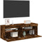 vidaXL - Tv-meubels - 2 - st - met - LED-verlichting - 60x35x40 - cm - gerookt - eiken