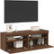 vidaXL - Tv-meubels - 2 - st - met - LED-verlichting - 60x35x40 - cm - bruineikenkleur