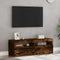 vidaXL - Tv-meubels - 2 - st - met - LED-verlichting - 60x35x40 - cm - gerookt - eiken