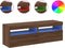 vidaXL - Tv-meubels - 2 - st - met - LED-verlichting - 60x35x40 - cm - bruineikenkleur