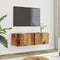 vidaXL - Tv-meubels - 2 - st - wandgemonteerd - 100x30x30 - cm - oud - houtkleurig