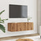vidaXL - Tv-meubels - 2 - st - wandgemonteerd - 100x30x30 - cm - artisanaal - eiken