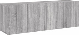 vidaXL - Tv-meubels - 2 - st - wandgemonteerd - 60x30x41 - cm - grijs - sonoma - eiken