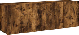 vidaXL - Tv-meubels - 2 - st - wandgemonteerd - 60x30x41 - cm - gerookt - eikenkleurig