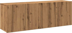 vidaXL - Tv-meubels - 2 - st - wandgemonteerd - 60x30x41cm - artisanaal - eikenkleur