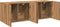 vidaXL - Tv-meubels - 2 - st - wandgemonteerd - 60x30x41cm - artisanaal - eikenkleur