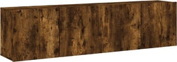 vidaXL - Tv-meubels - 2 - st - wandgemonteerd - 80x30x41 - cm - gerookt - eikenkleurig