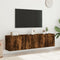 vidaXL - Tv-meubels - 2 - st - wandgemonteerd - 80x30x41 - cm - gerookt - eikenkleurig