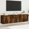 vidaXL - Tv-meubels - 2 - st - wandgemonteerd - 80x30x41 - cm - gerookt - eikenkleurig