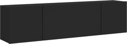 vidaXL - Tv-meubels - 2 - st - wandgemonteerd - 80x30x41 - cm - zwart