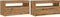 vidaXL - Tv-meubels - met - LED - 2 - st - bewerkt - hout - artisanaal - eiken