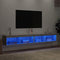 vidaXL - Tv-meubels - met - LED-verlichting - 2 - st - 100x30x30 - cm - grijs - sonoma