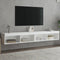 vidaXL - Tv-meubels - met - LED-verlichting - 2 - st - 100x30x30 - cm - wit