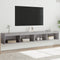 vidaXL - Tv-meubels - met - LED-verlichting - 2 - st - 100x30x30 - cm - grijs - sonoma