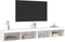 vidaXL - Tv-meubels - met - LED-verlichting - 2 - st - 100x30x30 - cm - wit