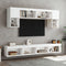 vidaXL - Tv-meubels - met - LED-verlichting - 2 - st - 100x30x30 - cm - wit