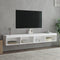 vidaXL - Tv-meubels - met - LED-verlichting - 2 - st - 100x30x30 - cm - wit