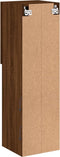 vidaXL - Tv-meubels - met - LED-verlichting - 2 - st - 30,5x30x102 - cm - bruineiken