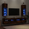 vidaXL - Tv-meubels - met - LED-verlichting - 2 - st - 30,5x30x90 - cm - gerookt - eiken