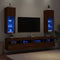 vidaXL - Tv-meubels - met - LED-verlichting - 2 - st - 30,5x30x90 - cm - bruineiken