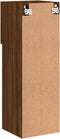 vidaXL - Tv-meubels - met - LED-verlichting - 2 - st - 30,5x30x90 - cm - bruineiken