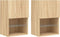 vidaXL - Tv-meubels - met - LED-verlichting - 2 - st - 40,5x30x60 - cm - sonoma - eiken
