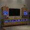 vidaXL - Tv-meubels - met - LED-verlichting - 2 - st - 40,5x30x60 - cm - sonoma - eiken