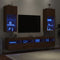vidaXL - Tv-meubels - met - LED-verlichting - 2 - st - 40,5x30x90 - cm - bruineiken