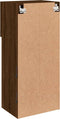 vidaXL - Tv-meubels - met - LED-verlichting - 2 - st - 40,5x30x90 - cm - bruineiken