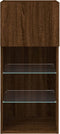 vidaXL - Tv-meubels - met - LED-verlichting - 2 - st - 40,5x30x90 - cm - bruineiken