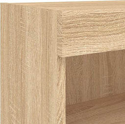 vidaXL - Tv-meubels - met - LED-verlichting - 2 - st - 60x30x30 - cm - sonoma - eiken