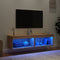 vidaXL - Tv-meubels - met - LED-verlichting - 2 - st - 60x30x30 - cm - sonoma - eiken
