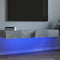 vidaXL - Tv-meubels - met - LED-verlichting - 2 - st - 60x35x15,5 - cm - betongrijs