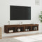 vidaXL - Tv-meubels - met - LED-verlichting - 2 - st - 80x30x30 - cm - bruineikenkleur
