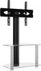 vidaXL - Tv-standaard - hoek - 2-laags - voor - 32-70 - inch - zwart - en - zilverkleur