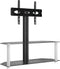 vidaXL - Tv-standaard - hoek - 2-laags - voor - 32-70 - inch - zwart - en - zilverkleur