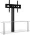vidaXL - Tv-standaard - hoek - 2-laags - voor - 32-70 - inch - zwart - en - zilverkleur