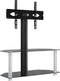 vidaXL - Tv-standaard - hoek - 2-laags - voor - 32-70 - inch - zwart - en - zilverkleur