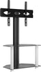 vidaXL - Tv-standaard - hoek - 2-laags - voor - 32-70 - inch - zwart - en - zilverkleur