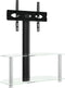 vidaXL - Tv-standaard - hoek - 2-laags - voor - 32-70 - inch - zwart - en - zilverkleur